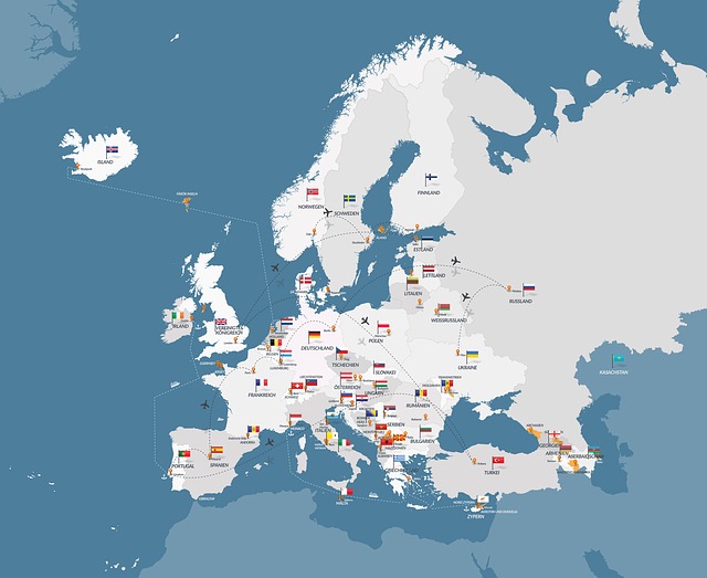 Kort over Europa